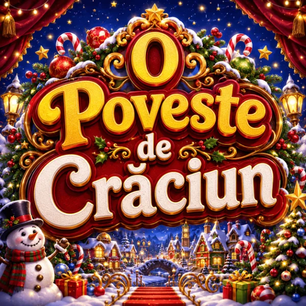 O poveste de Crăciun Afiș spectacol O poveste de Crăciun, pregătit de copiii de la SAM